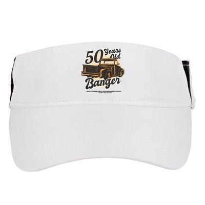 50 Years Old Banger Funny Birthday Adult Drive Performance Visor