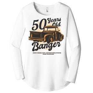 50 Years Old Banger Funny Birthday Women's Perfect Tri Tunic Long Sleeve Shirt