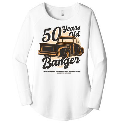 50 Years Old Banger Funny Birthday Women's Perfect Tri Tunic Long Sleeve Shirt