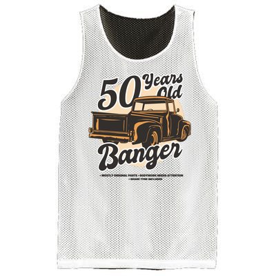 50 Years Old Banger Funny Birthday Mesh Reversible Basketball Jersey Tank