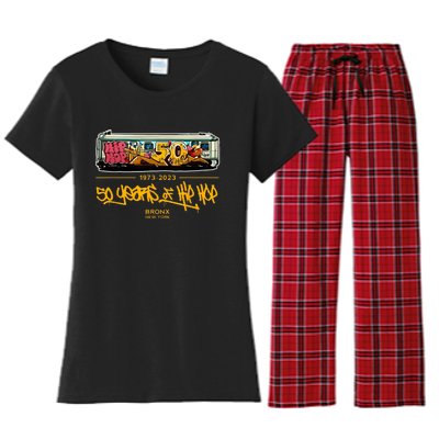 50 Years Of Hip Hop 50th Anniversary Retro Graffiti Women's Flannel Pajama Set