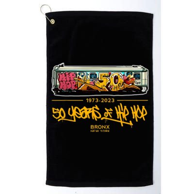 50 Years Of Hip Hop 50th Anniversary Retro Graffiti Platinum Collection Golf Towel