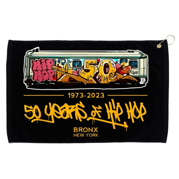 50 Years Of Hip Hop 50th Anniversary Retro Graffiti Grommeted Golf Towel