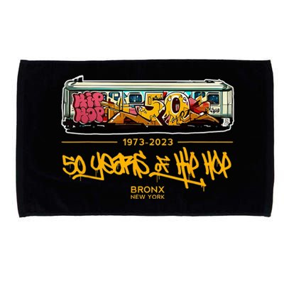 50 Years Of Hip Hop 50th Anniversary Retro Graffiti Microfiber Hand Towel