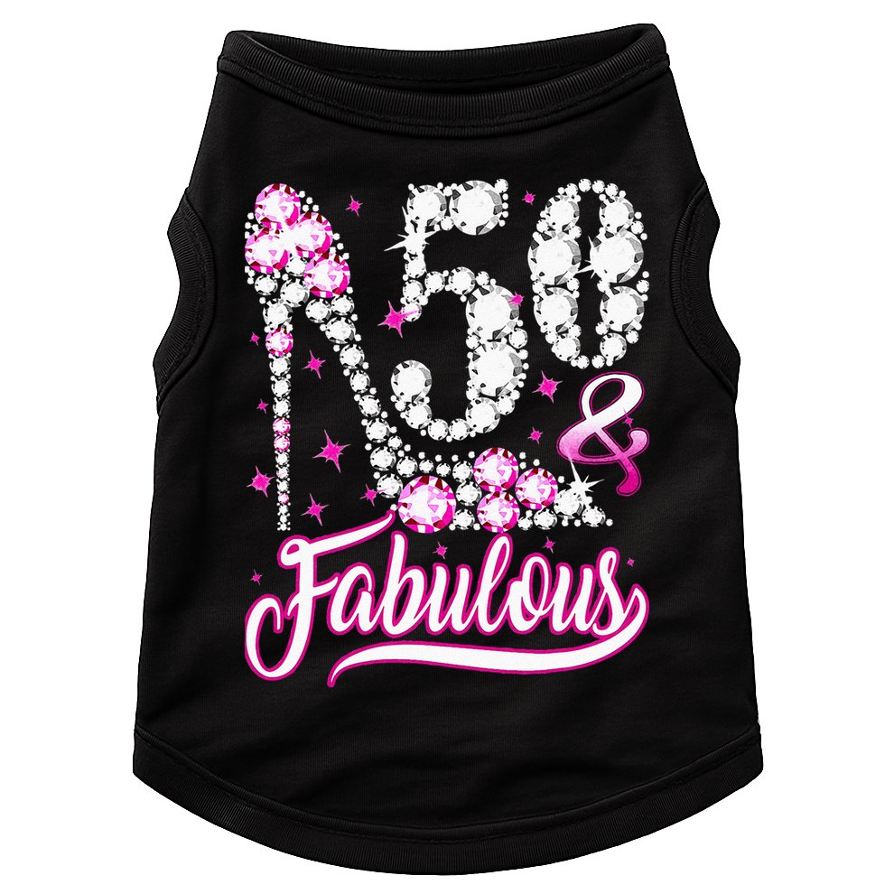 50 Years Old Gifts 50 & Fabulous 50th Birthday Pink Diamond Doggie Tank