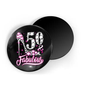 50 Years Old Gifts 50 & Fabulous 50th Birthday Pink Diamond Magnet