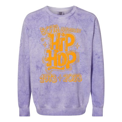 50 Years Old 50th Anniversary Of Hip Hop Graffiti Hip Hop Colorblast Crewneck Sweatshirt