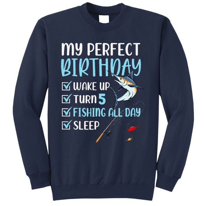 5 Year Old Fishing Birthday Party 5th Boy Bday Five Sweatshirt