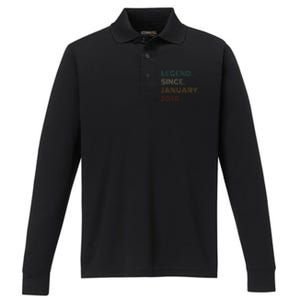 5 Years Old Legend Since January 2020 5th Birthday Gift Performance Long Sleeve Polo