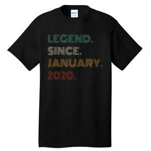 5 Years Old Legend Since January 2020 5th Birthday Gift Tall T-Shirt