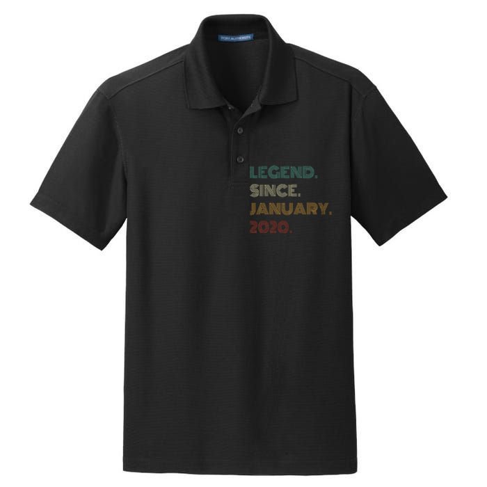 5 Years Old Legend Since January 2020 5th Birthday Gift Dry Zone Grid Polo