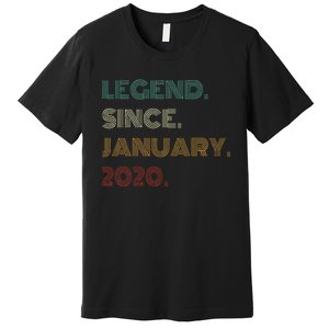 5 Years Old Legend Since January 2020 5th Birthday Gift Premium T-Shirt