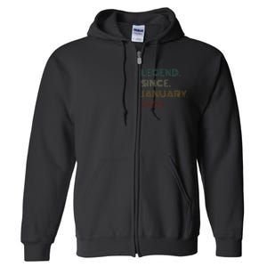 5 Years Old Legend Since January 2020 5th Birthday Gift Full Zip Hoodie