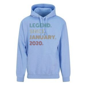 5 Years Old Legend Since January 2020 5th Birthday Gift Unisex Surf Hoodie