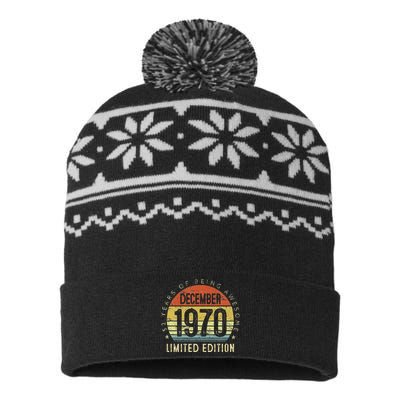 52 Year Old December 1970 Limited Edition 52th Birthday Gift USA-Made Snowflake Beanie