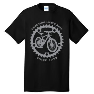 50 Year Old Mountain Biker Biking Cycling 1972 50th Birthday Tall T-Shirt