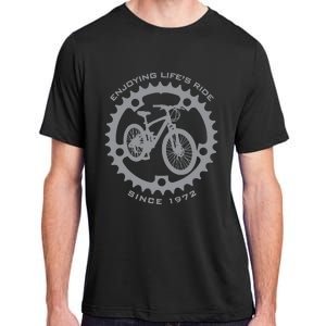 50 Year Old Mountain Biker Biking Cycling 1972 50th Birthday Adult ChromaSoft Performance T-Shirt