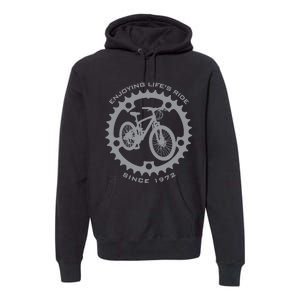 50 Year Old Mountain Biker Biking Cycling 1972 50th Birthday Premium Hoodie