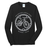 50 Year Old Mountain Biker Biking Cycling 1972 50th Birthday Tall Long Sleeve T-Shirt