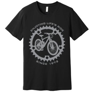 50 Year Old Mountain Biker Biking Cycling 1972 50th Birthday Premium T-Shirt