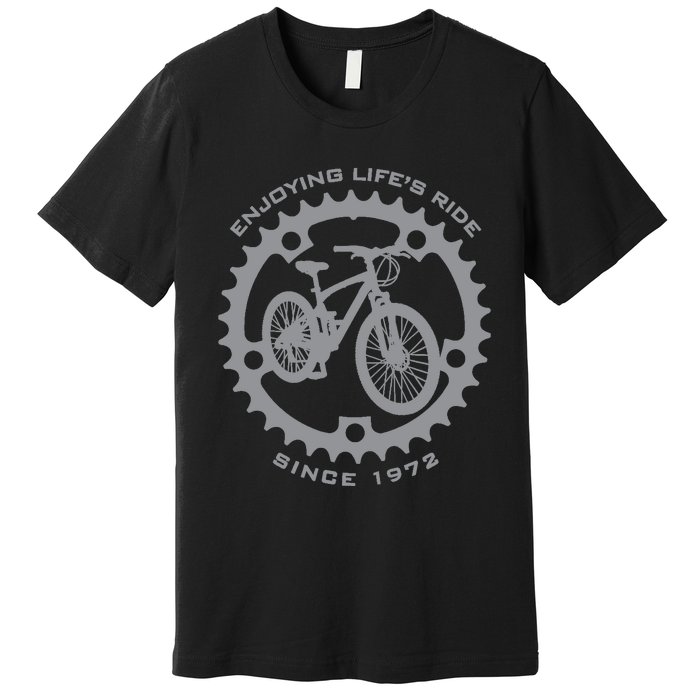 50 Year Old Mountain Biker Biking Cycling 1972 50th Birthday Premium T-Shirt