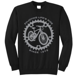 50 Year Old Mountain Biker Biking Cycling 1972 50th Birthday Tall Sweatshirt