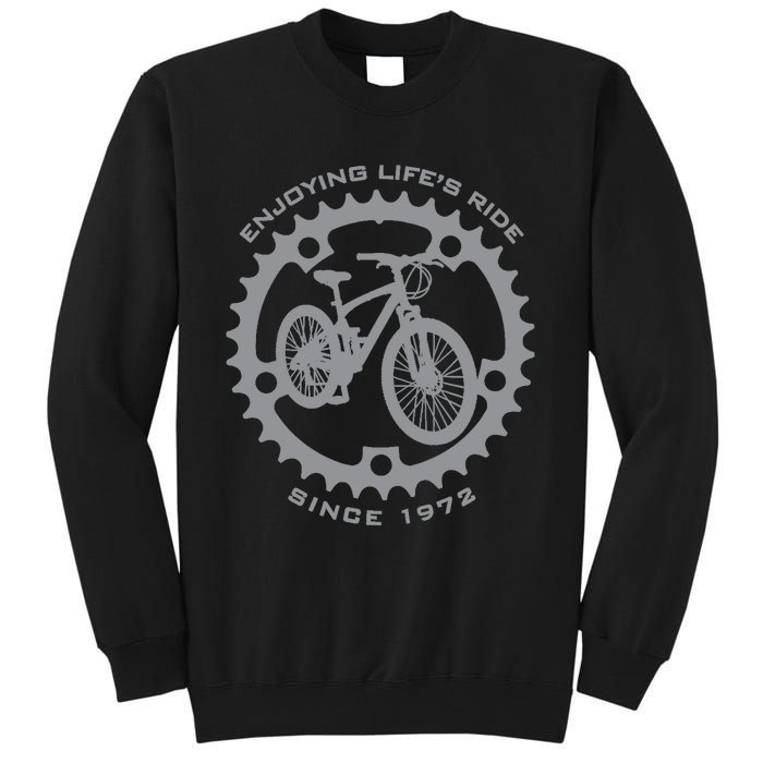 50 Year Old Mountain Biker Biking Cycling 1972 50th Birthday Tall Sweatshirt