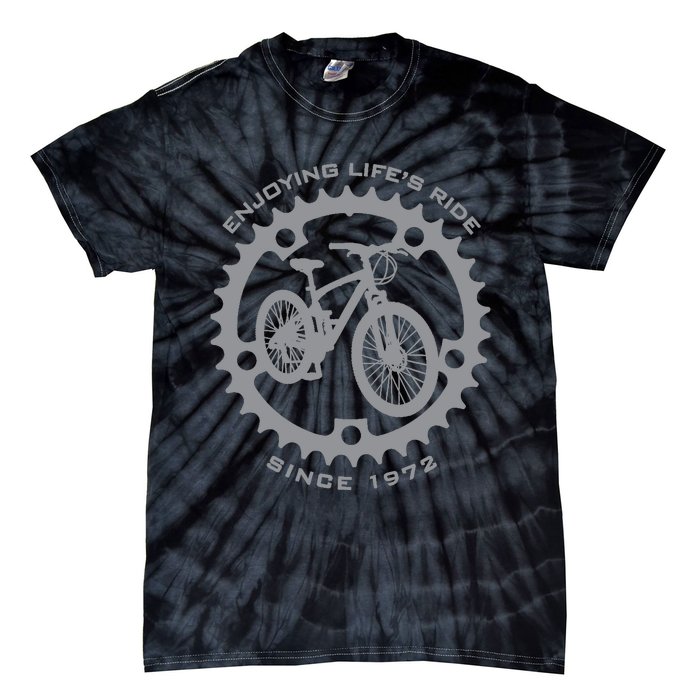 50 Year Old Mountain Biker Biking Cycling 1972 50th Birthday Tie-Dye T-Shirt