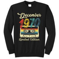 52 Years Old Gift Retro December 1970 Cassette 52nd Birthday Sweatshirt