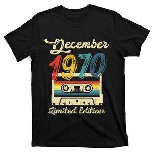 52 Years Old Gift Retro December 1970 Cassette 52nd Birthday T-Shirt