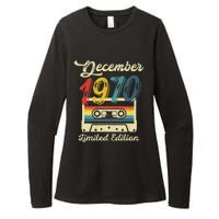 52 Years Old Gift Retro December 1970 Cassette 52nd Birthday Womens CVC Long Sleeve Shirt