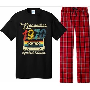 52 Years Old Gift Retro December 1970 Cassette 52nd Birthday Pajama Set