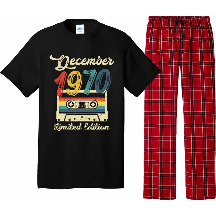 52 Years Old Gift Retro December 1970 Cassette 52nd Birthday Pajama Set