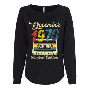 52 Years Old Gift Retro December 1970 Cassette 52nd Birthday Womens California Wash Sweatshirt