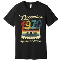 52 Years Old Gift Retro December 1970 Cassette 52nd Birthday Premium T-Shirt