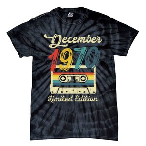 52 Years Old Gift Retro December 1970 Cassette 52nd Birthday Tie-Dye T-Shirt