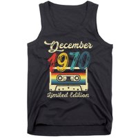 52 Years Old Gift Retro December 1970 Cassette 52nd Birthday Tank Top