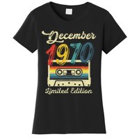 52 Years Old Gift Retro December 1970 Cassette 52nd Birthday Women's T-Shirt