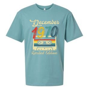 52 Years Old Gift Retro December 1970 Cassette 52nd Birthday Sueded Cloud Jersey T-Shirt