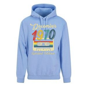 52 Years Old Gift Retro December 1970 Cassette 52nd Birthday Unisex Surf Hoodie