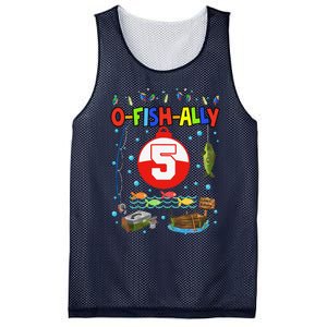 5 Year Old Fishing 5th Birthday Boy Bday Party Decorations Mesh Reversible Basketball Jersey Tank