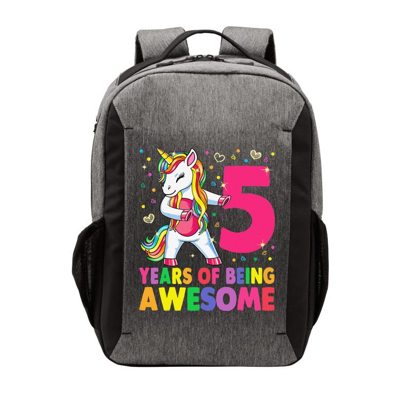 5 Years Old Unicorn Flossing 5th Birthday Girl Unicorn Party Vector Backpack