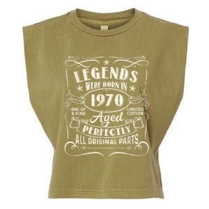 53 Years Old Gifts Legends Were Born In 1970 53rd Birthday Garment-Dyed Women's Muscle Tee