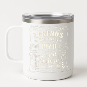 53 Years Old Gifts Legends Were Born In 1970 53rd Birthday 12 oz Stainless Steel Tumbler Cup