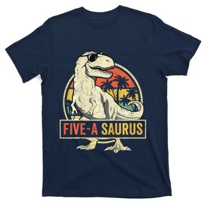 5 Year Old Dinosaur Birthday 5th T Rex Dino Five Saurus T-Shirt