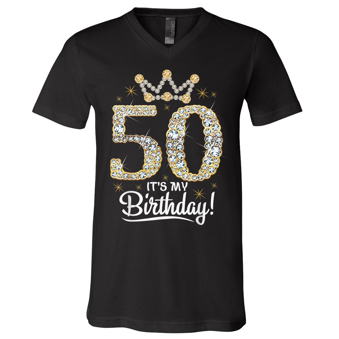 50 years old It's my Birthday Wo 50th Birthday V-Neck T-Shirt
