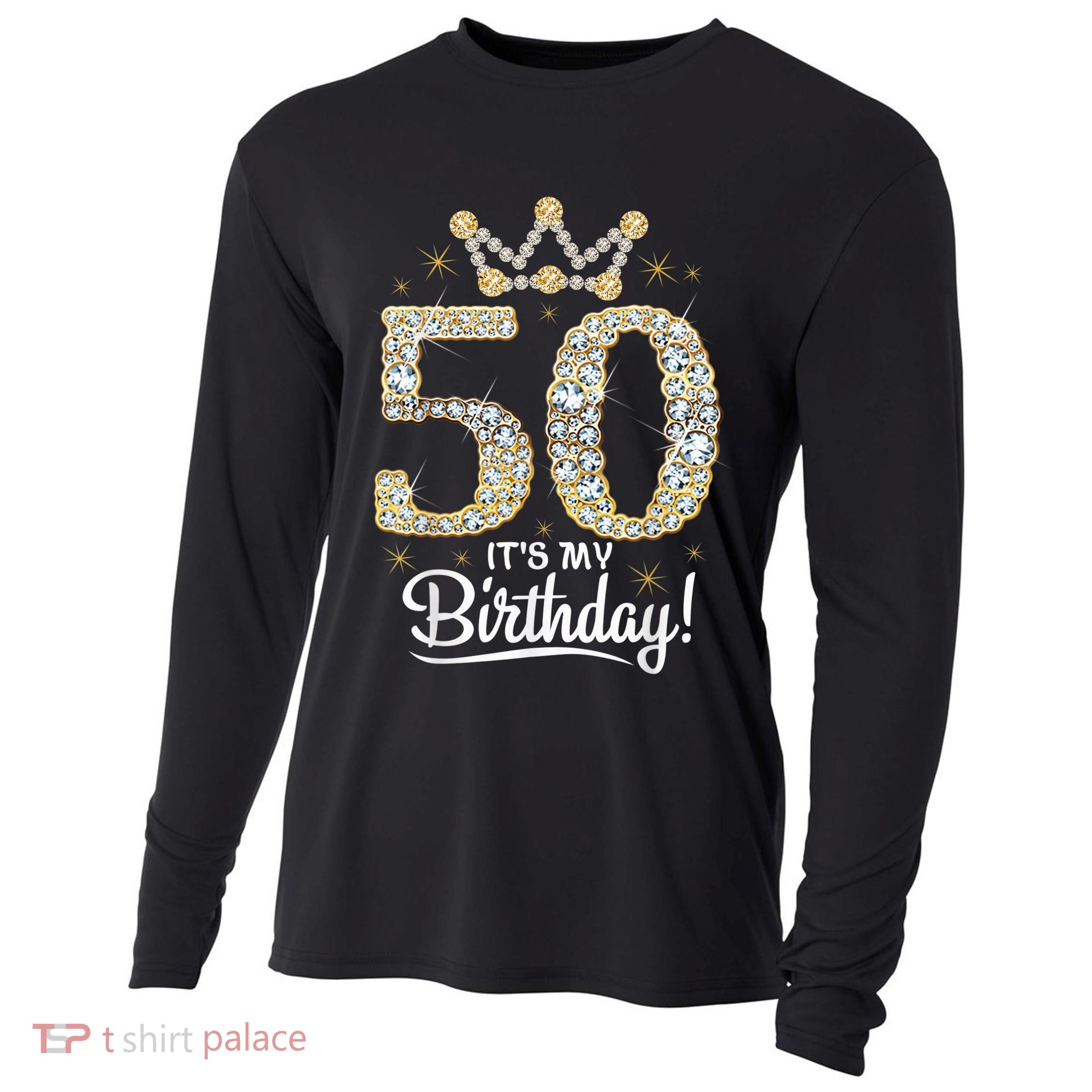 50 years old It's my Birthday Wo 50th Birthday Cooling Performance Long Sleeve Crew