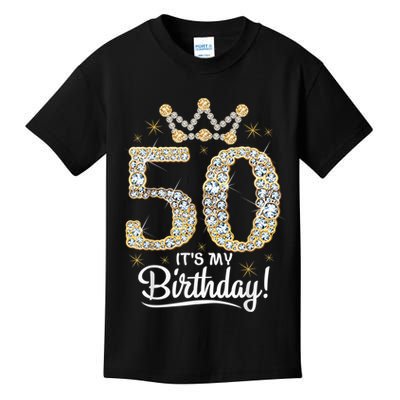50 years old It's my Birthday Wo 50th Birthday Kids T-Shirt