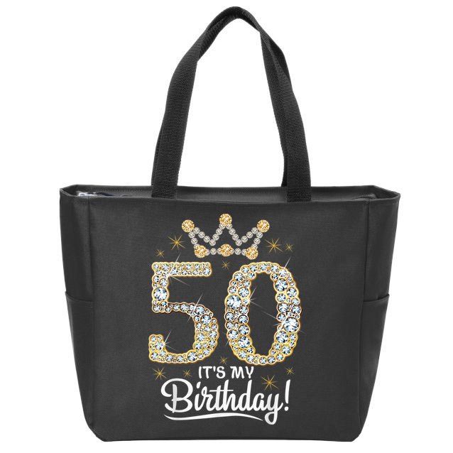 50 years old It's my Birthday Wo 50th Birthday Zip Tote Bag