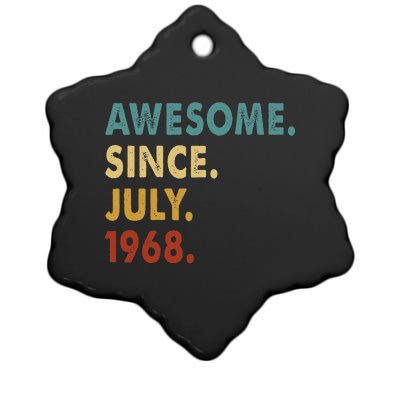 55 Year Old Awesome Since July 1968 55th Birthday Gift Ceramic Star Ornament